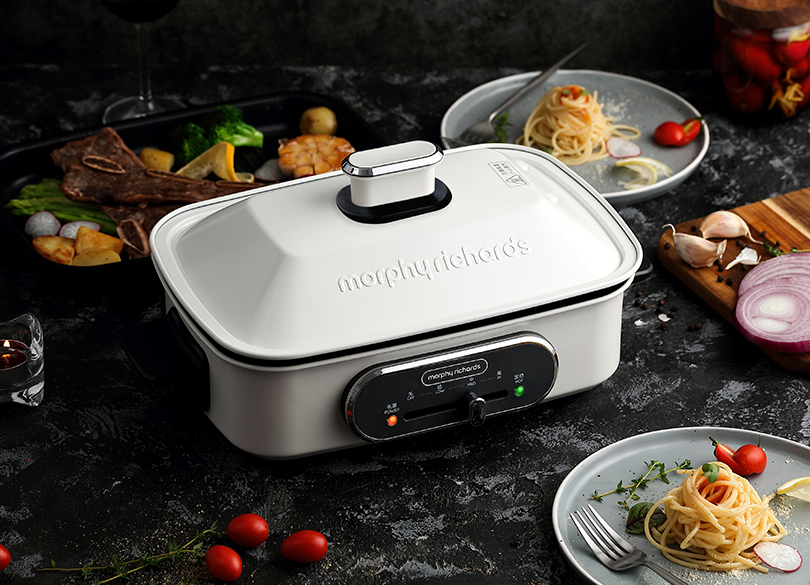 【sale】Morphy Richards Multifunction Cooking Pot with Hot Pot White